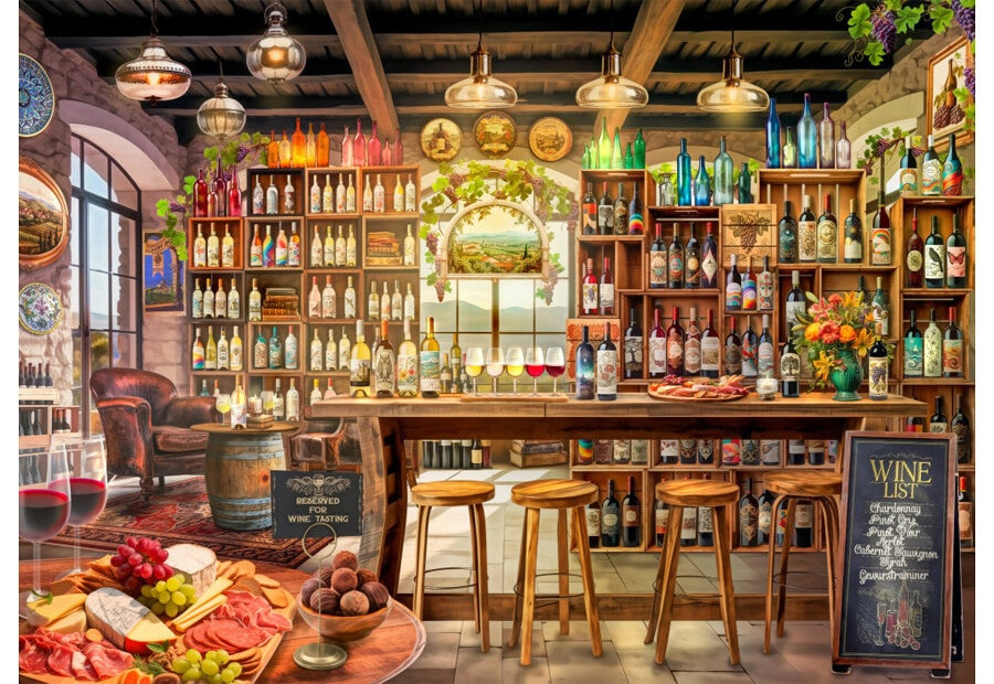 Bluebird puslespil med motivet The Wine Tasting Room, 500 brikker