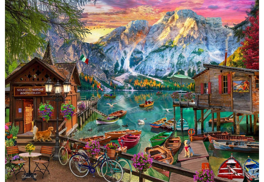 Bluebird puslespil Lago di Braies, Italy med 500 brikker