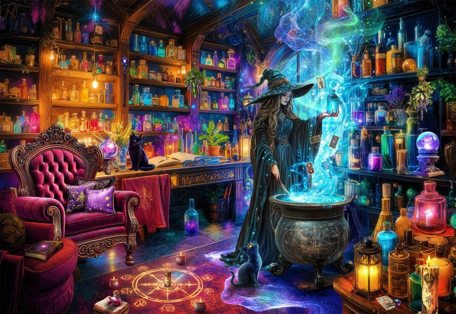 Bluebird puslespil The Witch's Lair med 1000 brikker