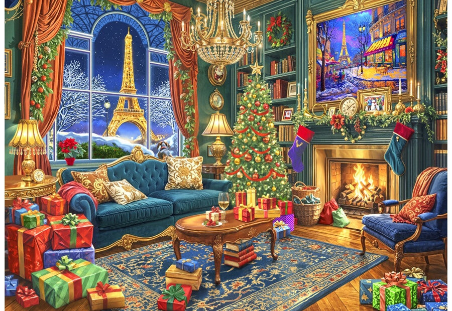Puslespil Christmas in Paris fra Bluebird med 1000 brikker