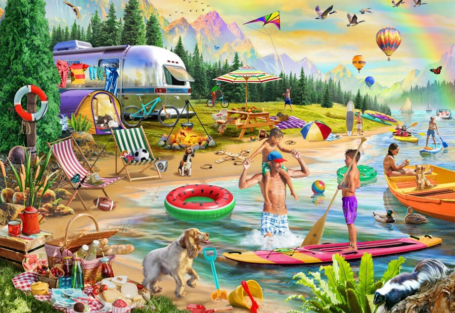 Bluebird puslespil Lakeside Summer Camp med 1000 brikker