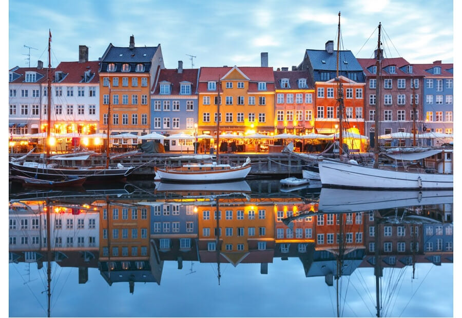 Bluebird puslespil Nyhavn by Nightfall – Copenhagen med 500 brikker