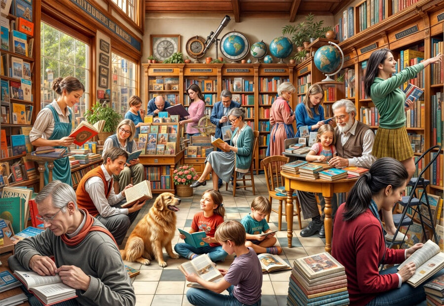Puslespillet Bookstore fra Bluebird med 1000 brikker