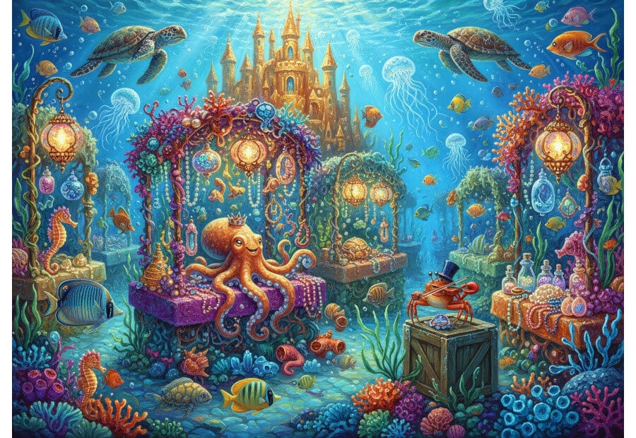 Bluebird puslespil The Kingdom of the Depths med 500 brikker