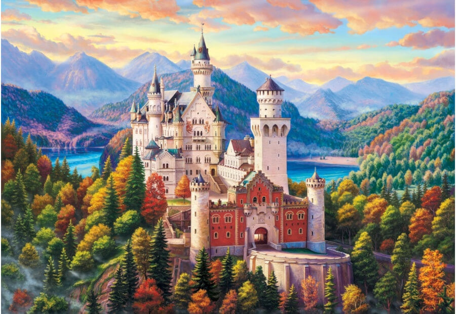 Bluebird puslespil Castle in the Mountains med 1000 brikker