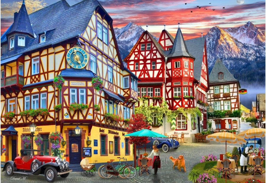 Bluebird puslespil Bacharach, Rhine Valley med 1000 brikker