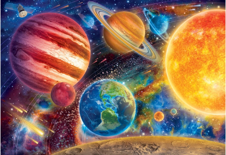 Bluebird puslespil Stunning Solar System med 1000 brikker