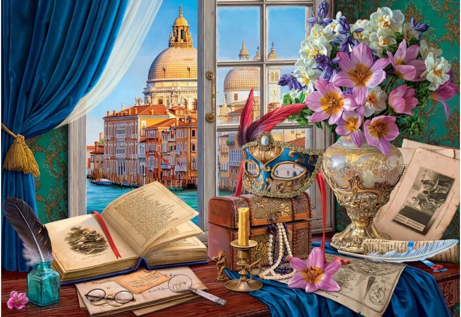 Bluebird puslespil Venetian Still Life med 1000 brikker