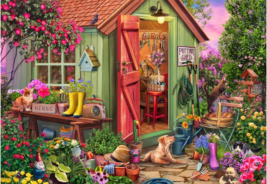 Bluebird puslespil Potting Shed med 1000 brikker