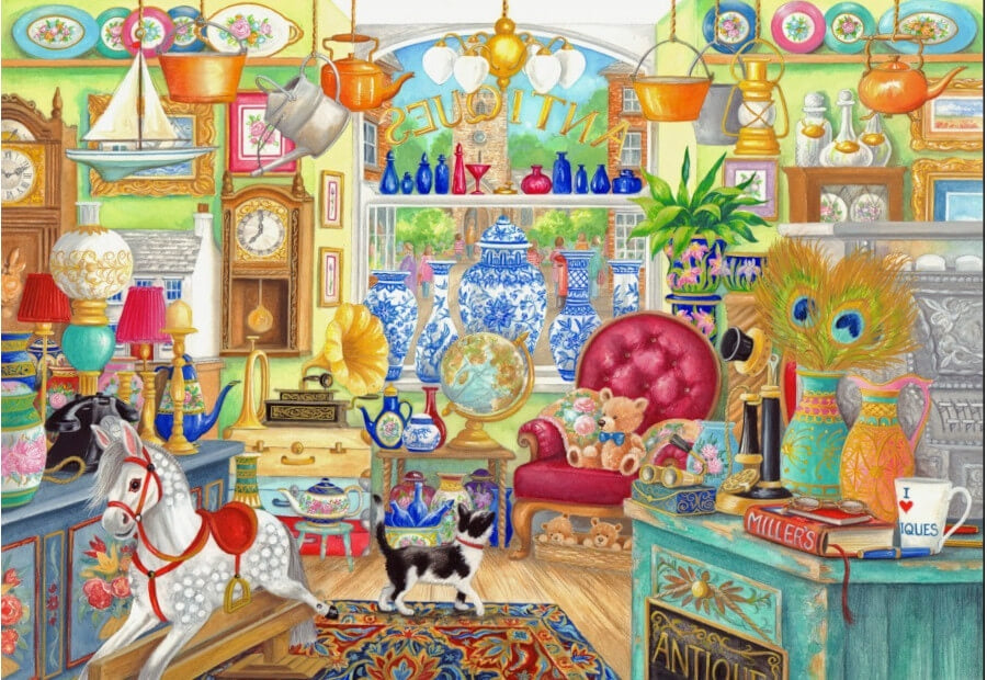 Bluebird puslespil Antique Shop med 1000 brikker