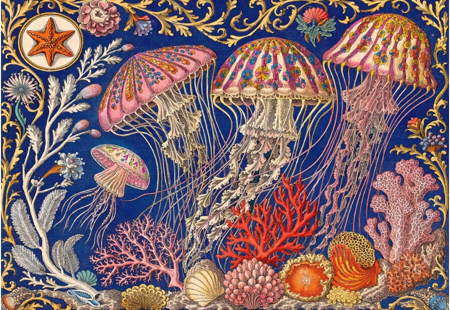 Bluebird puslespil Jellyfish Ballet med 1000 brikker
