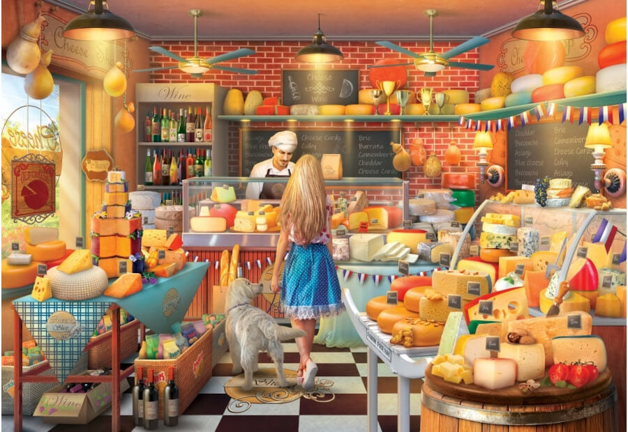 Bluebird puslespil Farm Cheese Shop med 1000 brikker