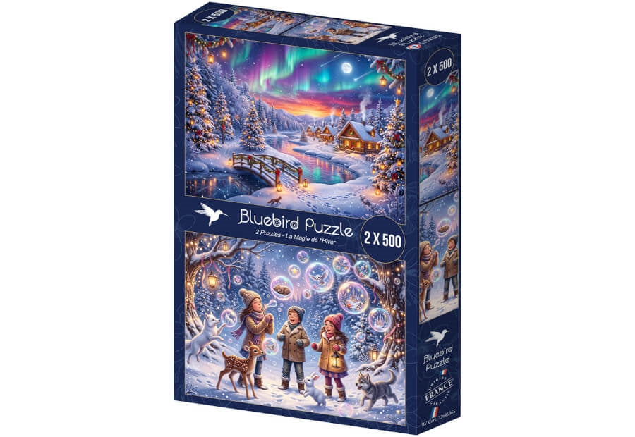 Bluebird puslespil La Magie de l'Hiver, 2 x 500 brikker