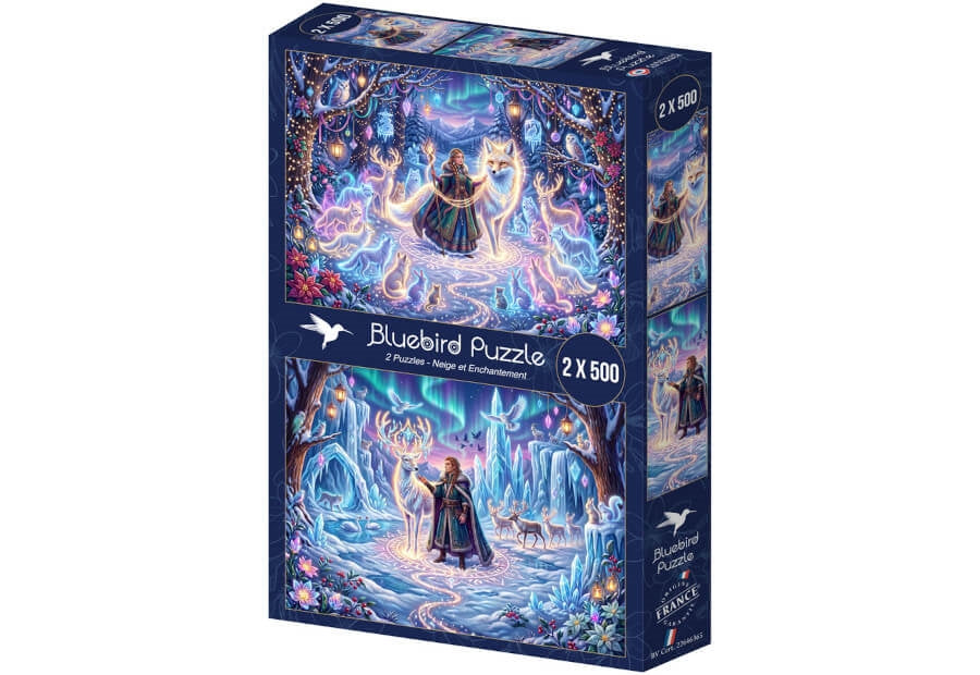 Bluebird puslespil Neige et Enchantement, 2 x 500 brikker