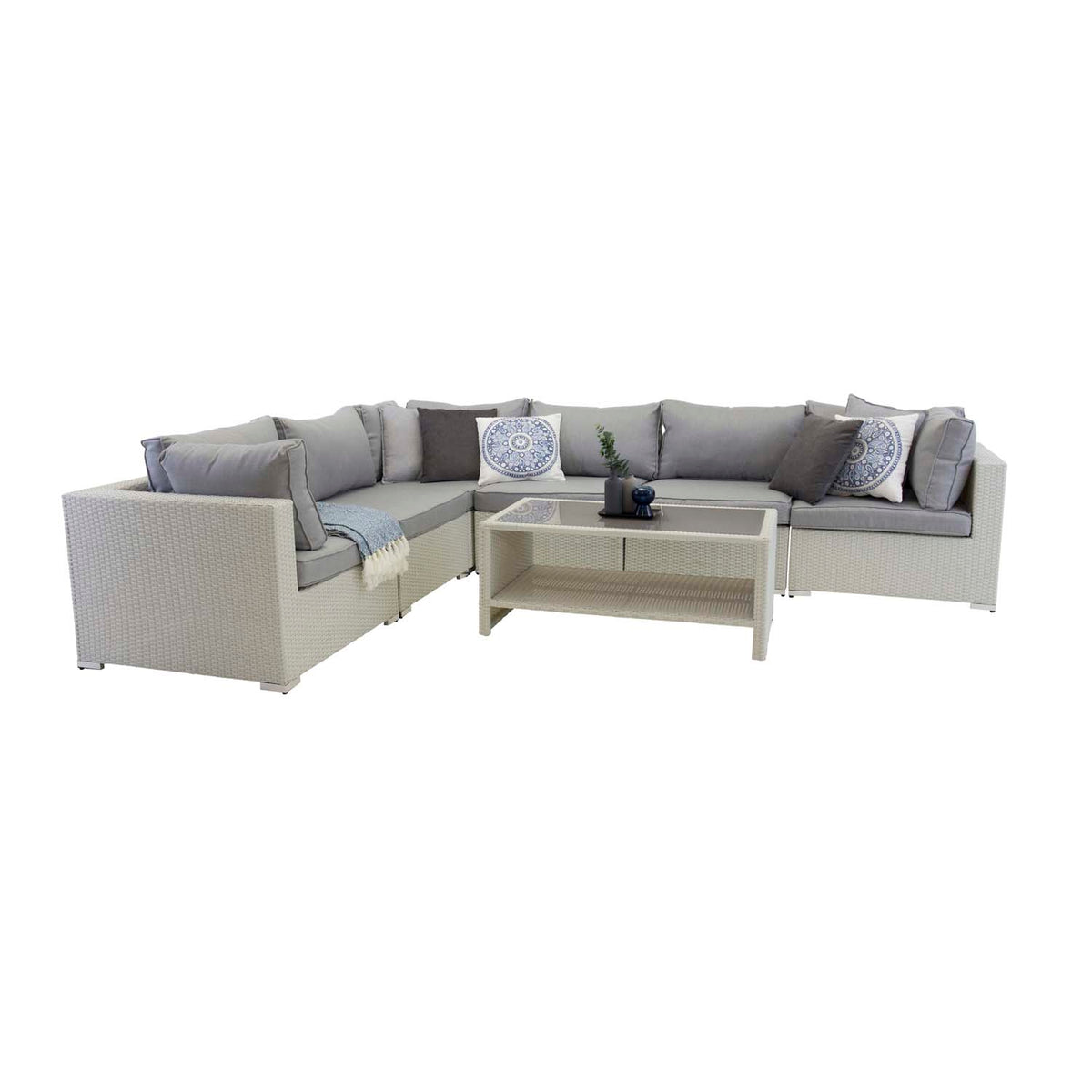 Se VENTURE DESIGN Amazon modul sofa havesæt 3+2+1 m. grå hynder - hvid rattan og aluminium ❤ Kæmpe udvalg i Venture Design - Køb online på udsalg og tilbud lige nu ❤ Hurtig levering til lave fragtpriser - Varenummer: Boboonline-46080 og barcode / Ean: 7350107083431 på lager - Udsalg på Udendørs møbler,Udendørs loungemøbler,Udendørs sofasæt,
Terrasse og have,
Terrasse og have,
Black Friday sofa,
Udendørs Spar helt op til 73% - Stort udsalg på over 739 brands