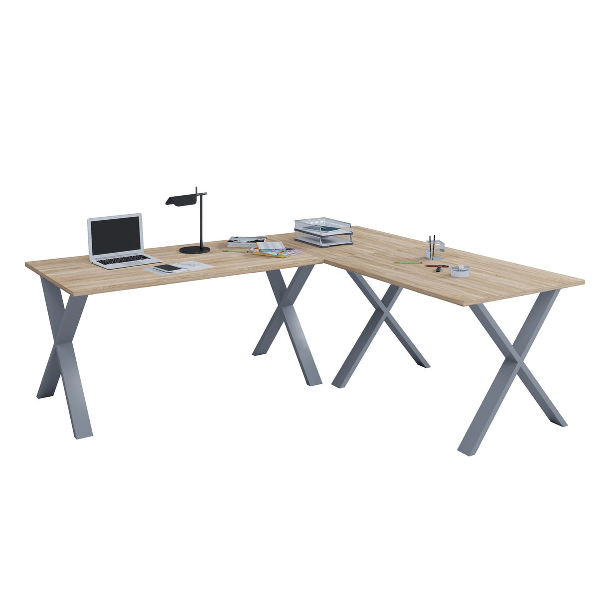 Se Lona X-feet hjørneskrivebord - natur træ og sølvgrå metal (160x130x50) ❤ Kæmpe udvalg i VCM Nordic - Køb online på udsalg og tilbud lige nu ❤ Meget billig fragt og hurtig levering - Varenummer: Boboonline-55469 og barcode / Ean: 4051814398063 på lager - Udsalg på Møbler,Borde,Kontorborde,Hjørneskriveborde,
Kontor,
Borde,
Kontorborde,
Skriveborde til hjemmekontor, Spar stort – op til 71% - Over 2.739 brands med kæmpe udsalg