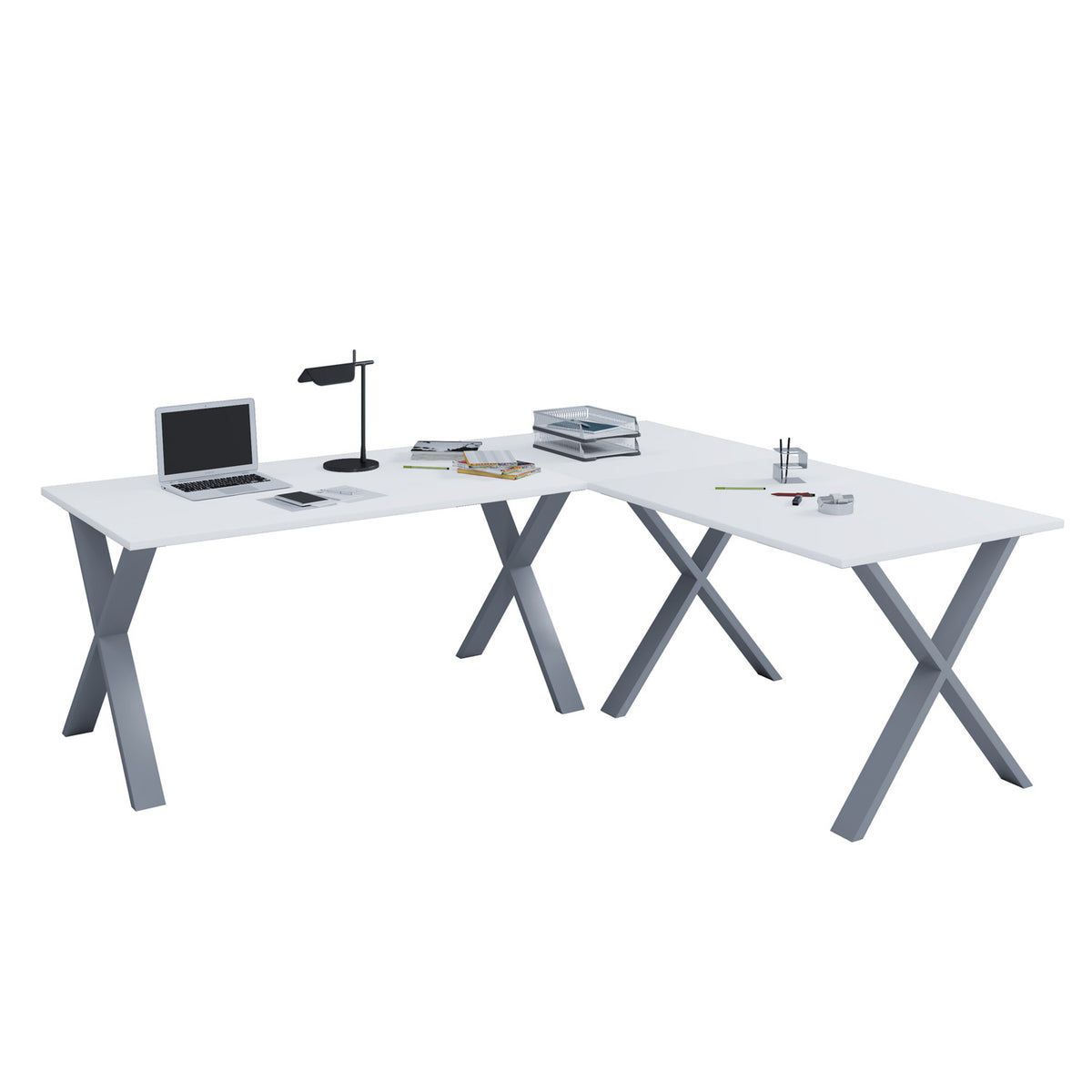 Se Lona X-feet hjørneskrivebord - hvid træ og sølvgrå metal (160x160x50) ❤ Kæmpe udvalg i VCM Nordic - Køb online på udsalg og tilbud lige nu ❤ Billig fragt og hurtig levering - Varenummer: Boboonline-55472 og barcode / Ean: 4051814398094 på lager - Udsalg på Møbler,Borde,Kontorborde,Hjørneskriveborde,
Kontor,
Borde,
Kontorborde,
Skriveborde til hjemmekontor, Spar helt op til 57% - Stort udsalg på over 739 brands