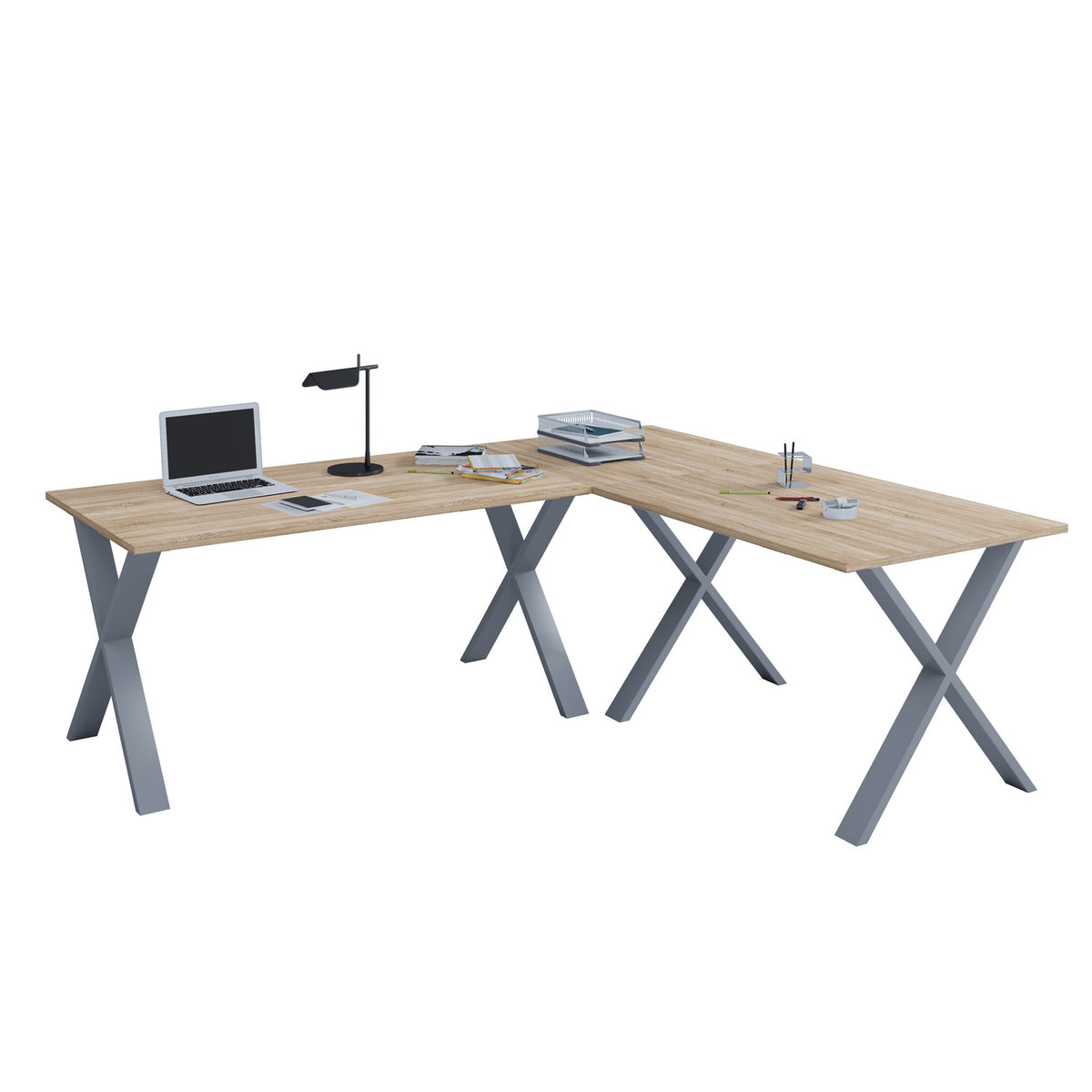 Se Lona X-feet hjørneskrivebord - natur træ og sølvgrå metal (190x190x50) ❤ Kæmpe udvalg i VCM Nordic - Køb online på udsalg og tilbud lige nu ❤ Billig fragt og hurtig levering - Varenummer: Boboonline-55485 og barcode / Ean: 4051814398278 på lager - Udsalg på Møbler,Borde,Kontorborde,Hjørneskriveborde,
Kontor,
Borde,
Kontorborde,
Skriveborde til hjemmekontor, Få op til 69% i rabat - Shop udsalg fra mere end 1.798 mærker