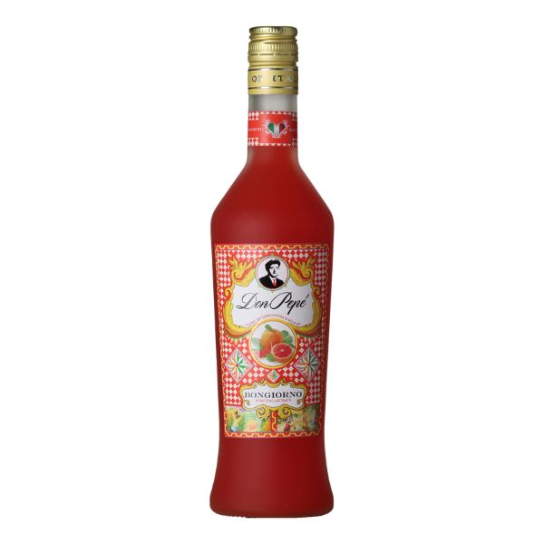Flaske Bongiorno Don Pepe blodappelsinlikør fra New Grove, 70 cl