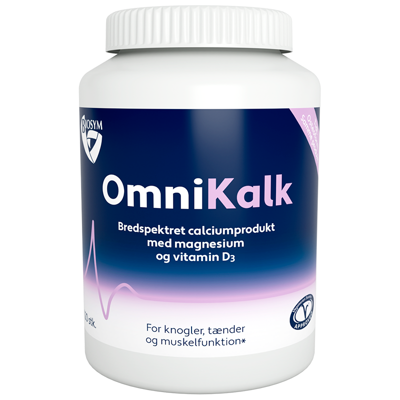 Pakke med Biosym OmniKalk tabletter, 120 stk