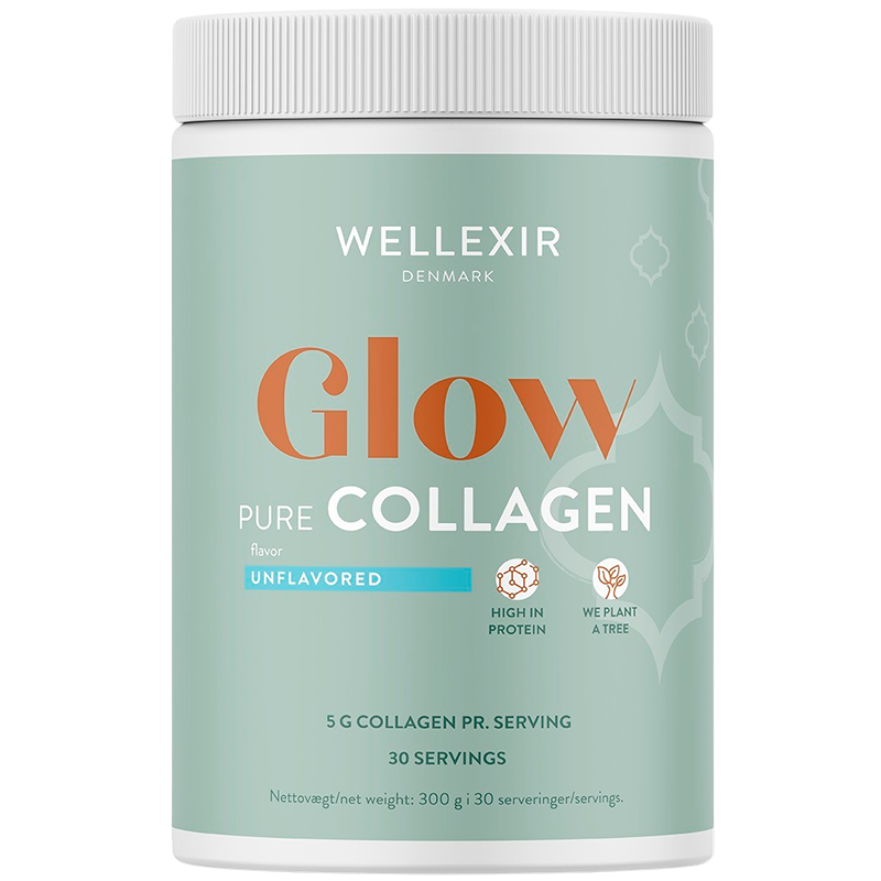 Wellexir Glow Pure Collagen kollagentilskud, pakning med 300 g