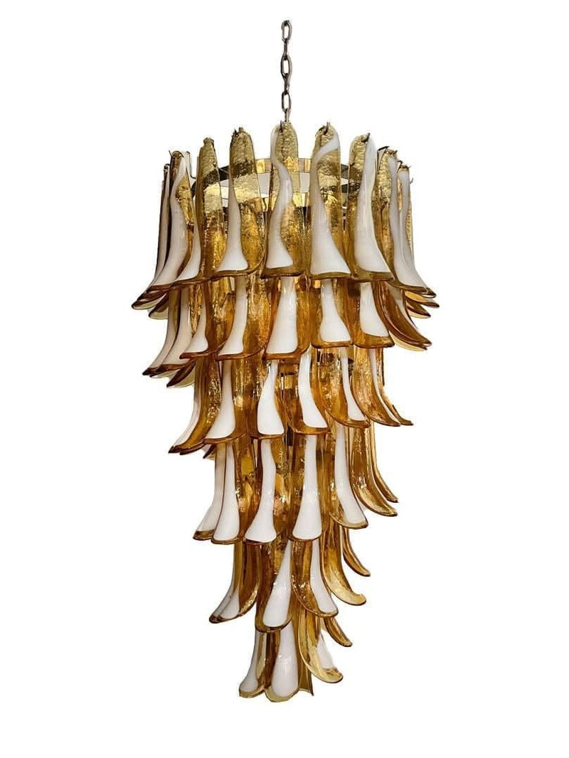 Se Murano lysekrone på udsalg! 83 kronblade, karamel krom patineret. Billig fragt & hurtig levering. Spar op til 54%! CHEVIN-42142.