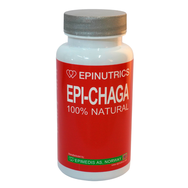 Pakning med Epinutrics Epi-Chaga kosttilskud, 60 kapsler