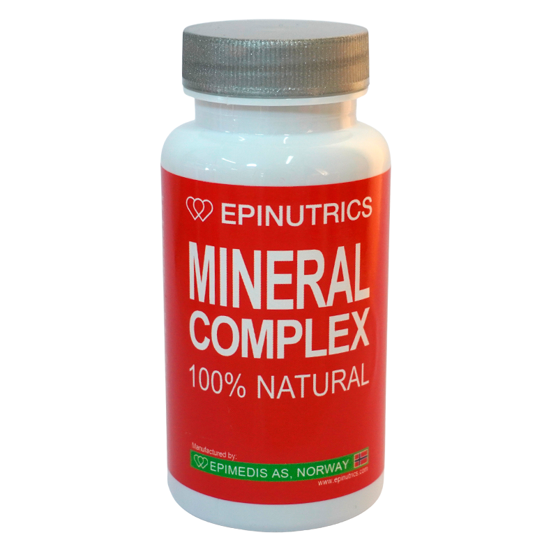 Pakning med Epinutrics Mineral Complex kosttilskud, 60 vegetabilske kapsler