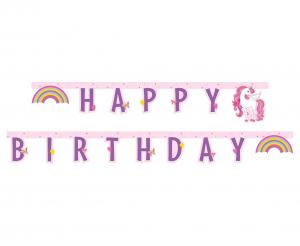 Banner Unicorn Rainbow Colors Flag