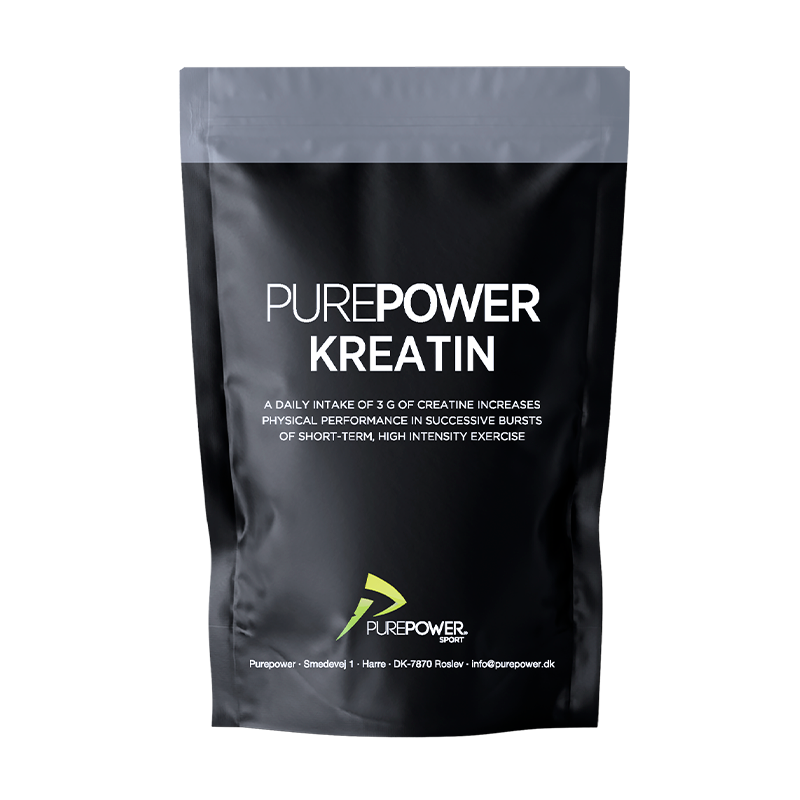 PurePower Kreatin, rent kreatinmonohydrat i pakke på 300 g