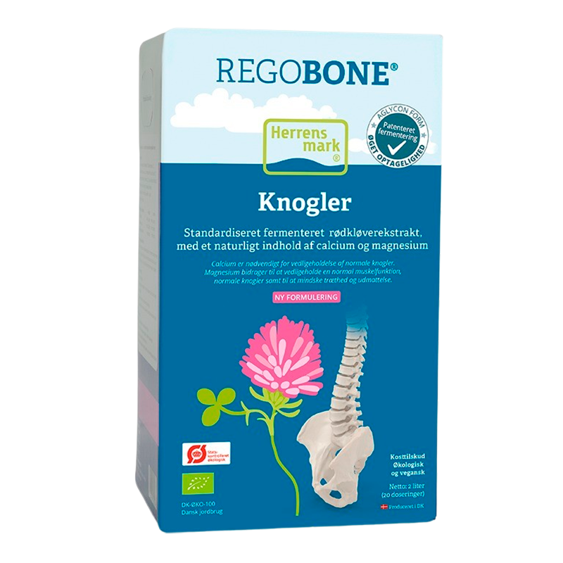 Herrens Mark REGOBONE økologisk vegansk kosttilskud med rødkløver, 2 L