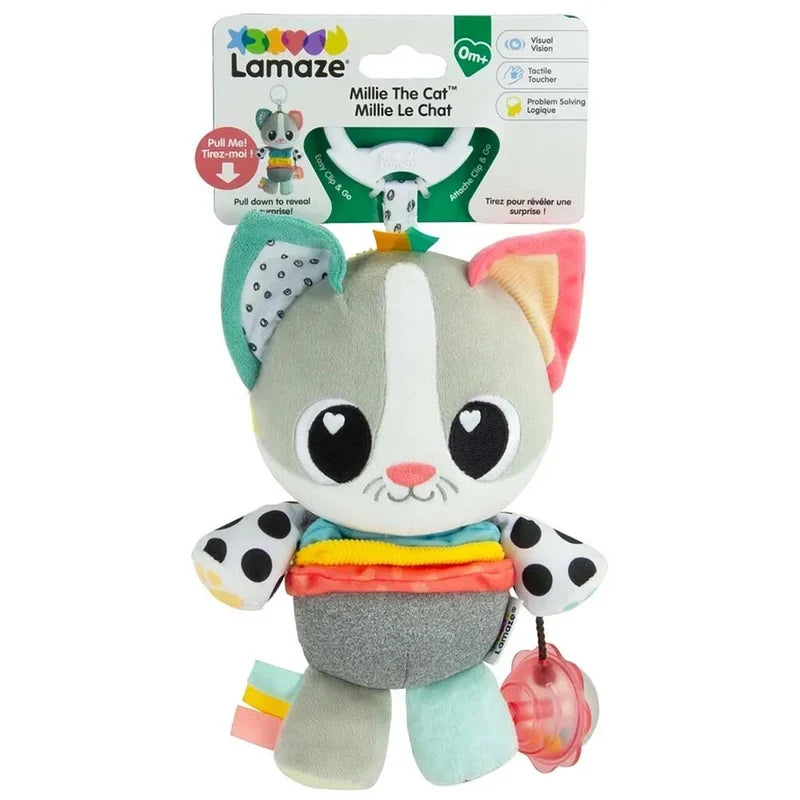 Lamaze Long Cat Clip and Go, aktivitetslegetøj med Millie the Cat