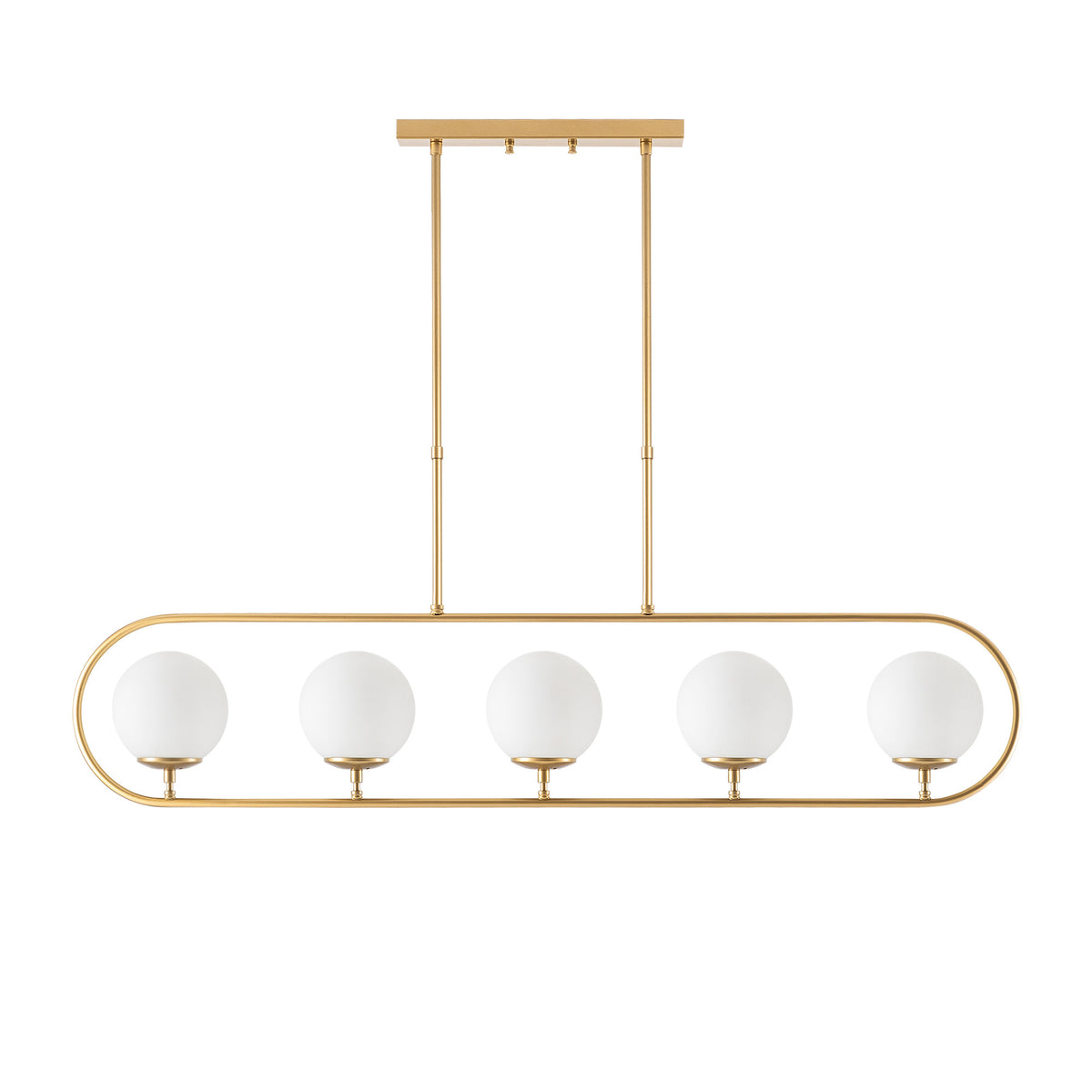 Lumi loftlampe udført i glas og guldfarvet metal