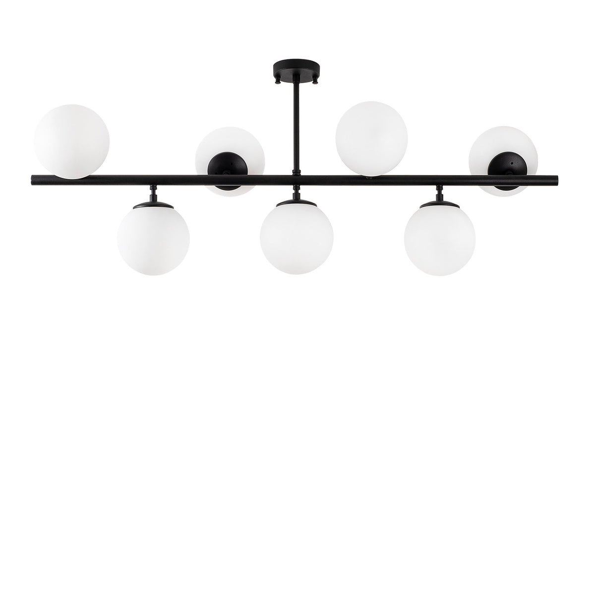 Lumi loftlampe i glas og sort metal