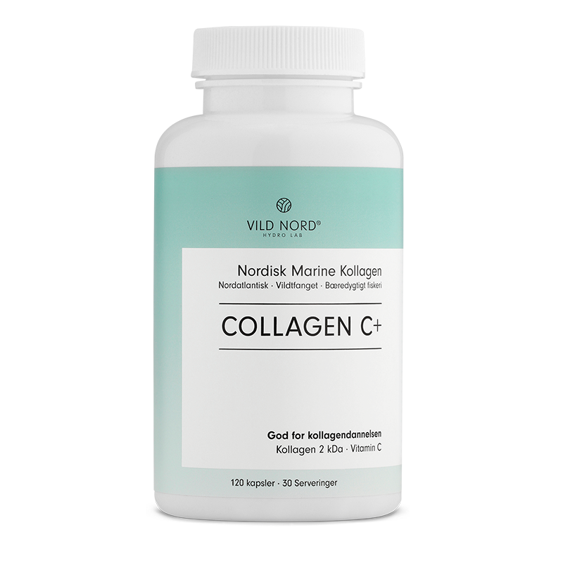 Vild Nord Collagen C+ kosttilskud med marint kollagen, 120 kapsler