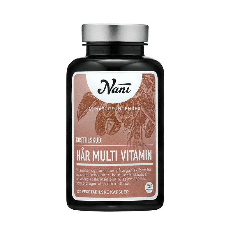 Nani Hår Multivitamin kosttilskud i pakke med 120 kapsler