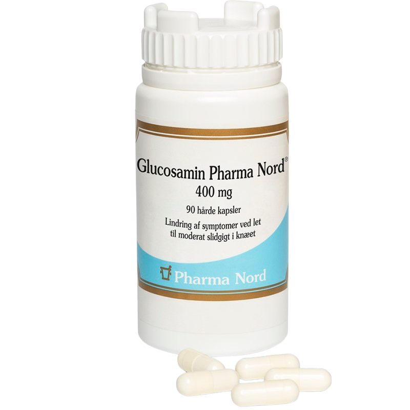 Pakning med Pharma Nord Glucosamin 400 mg, 90 kapsler