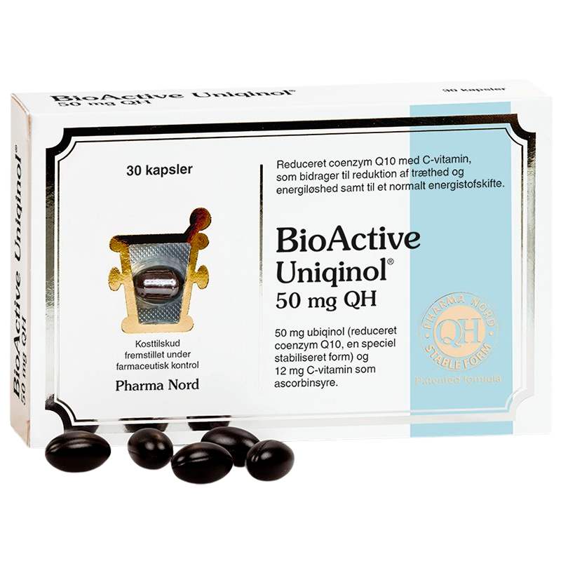Pharma Nord BioActive Uniqinol 50 mg med ubiquinol (Q10), 30 kapsler