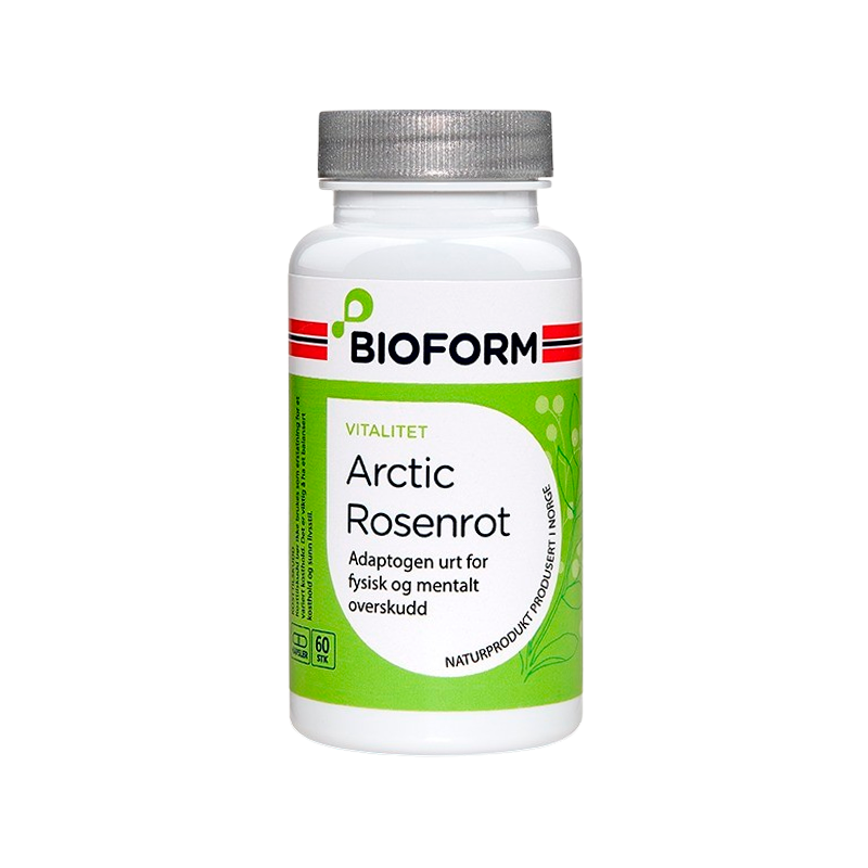 Pakning med Bioform Arctic Rosenrod urtekosttilskud, 60 kapsler