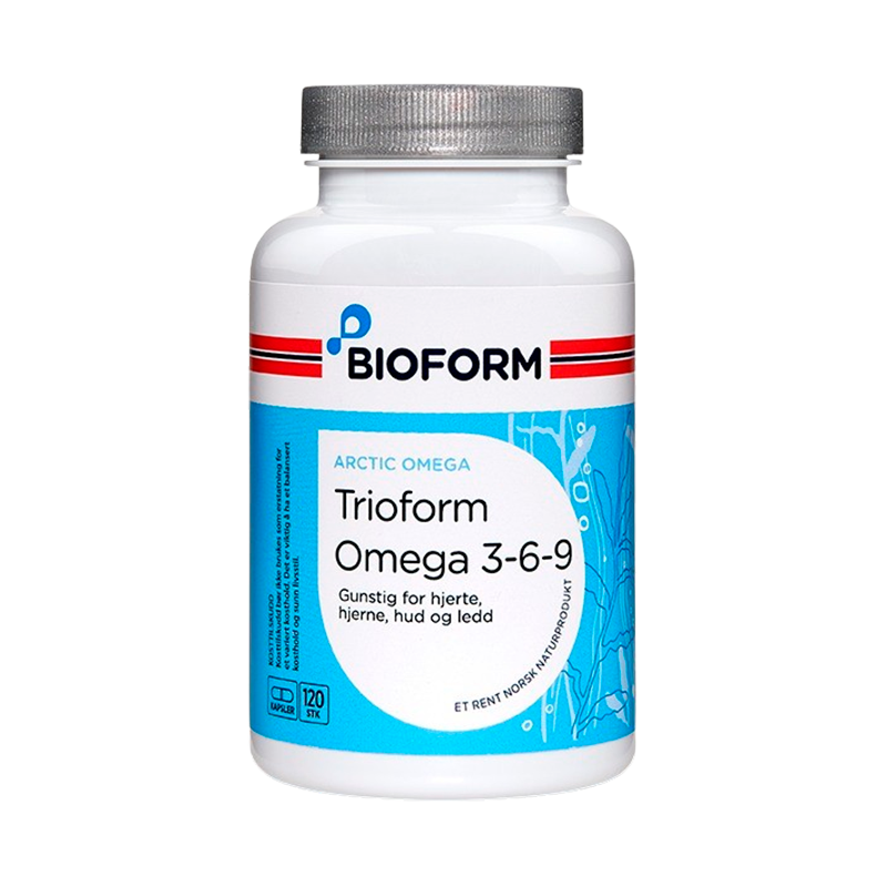 Bioform Trioform Omega 3-6-9 kosttilskud i pakke med 120 kapsler