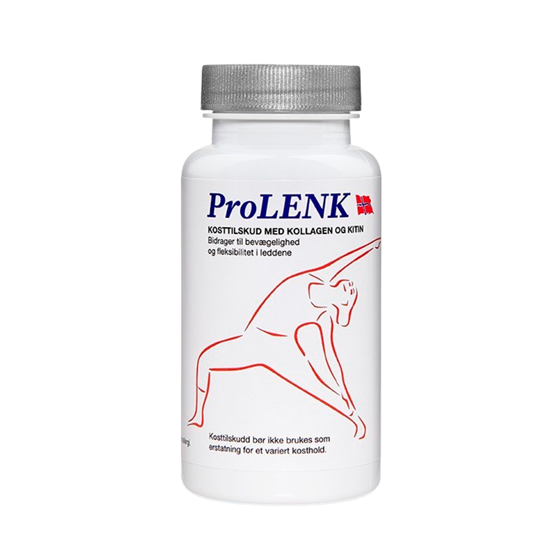 Pakke med Bioform ProLenk kosttilskud, 90 kapsler med kollagen og kitin