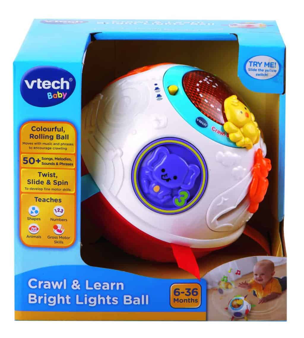 VTech Baby kravle- og lærebold i farverigt design med lyd og lys