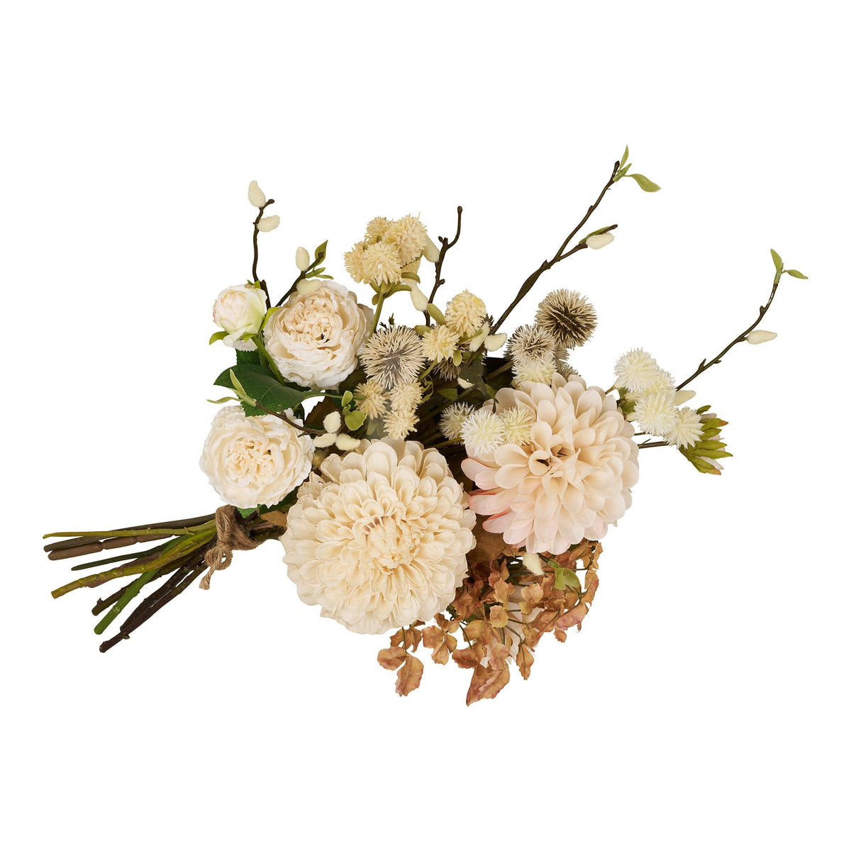 Caffè Latte kunstig blomsterbuket i mix fra House Nordic