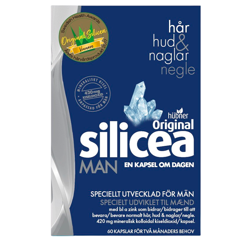 Hübner Silicea Original MAN kosttilskud, pakning med 60 kapsler