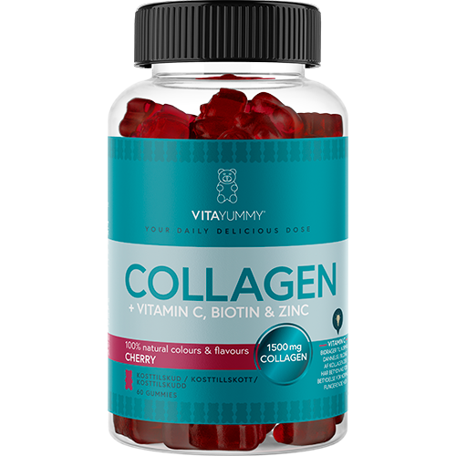 Pakke med VitaYummy Collagen Cherry kosttilskud, 60 stk