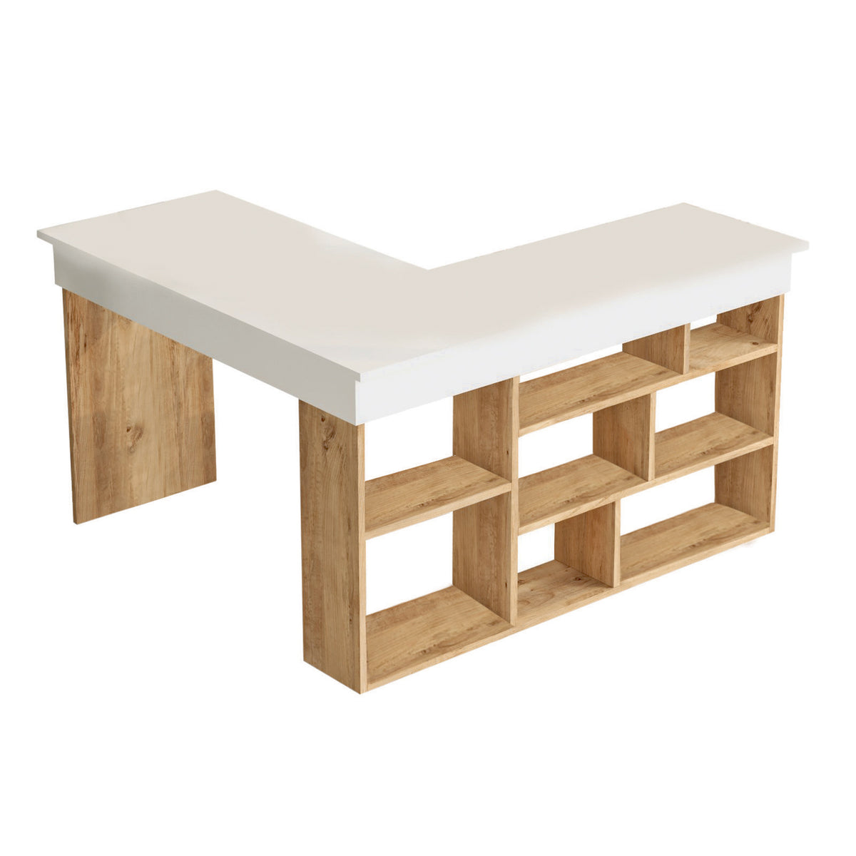 Se NORDVÄRK Ct5-Aw hjørne skrivebord, m. 5 hylder - hvid og Atlantic Pine melamin (129x120) ❤ Kæmpe udvalg i NORDVÄRK - Køb online på udsalg og tilbud lige nu ❤ Meget billig fragt og hurtig levering: 1 - 2 hverdage - Varenummer: Boboonline-114088 og barcode / Ean: 8683342403689 på lager - Udsalg på Møbler,Borde,Kontorborde,Hjørneskriveborde,
Møbler,
Borde,
Kontorborde,
Møbler til hjemmekontoret, Spar op til 51% - Over 785 kendte brands på udsalg