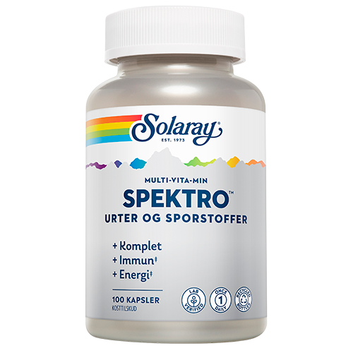 Solaray Spektro Multi-Vita-Min multivitamin, pakke med 100 kapsler