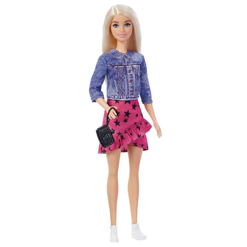 Barbie Core Malibu-dukke med deniminspireret jakke og nederdel med stjerner