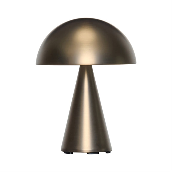 Hübsch Mush transportabel bordlampe i bruneret messing