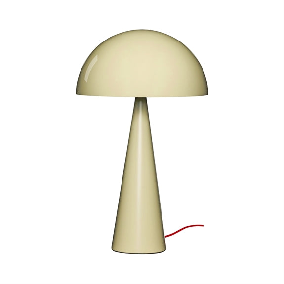 Hübsch Mush høj bordlampe i sandfarvet metal